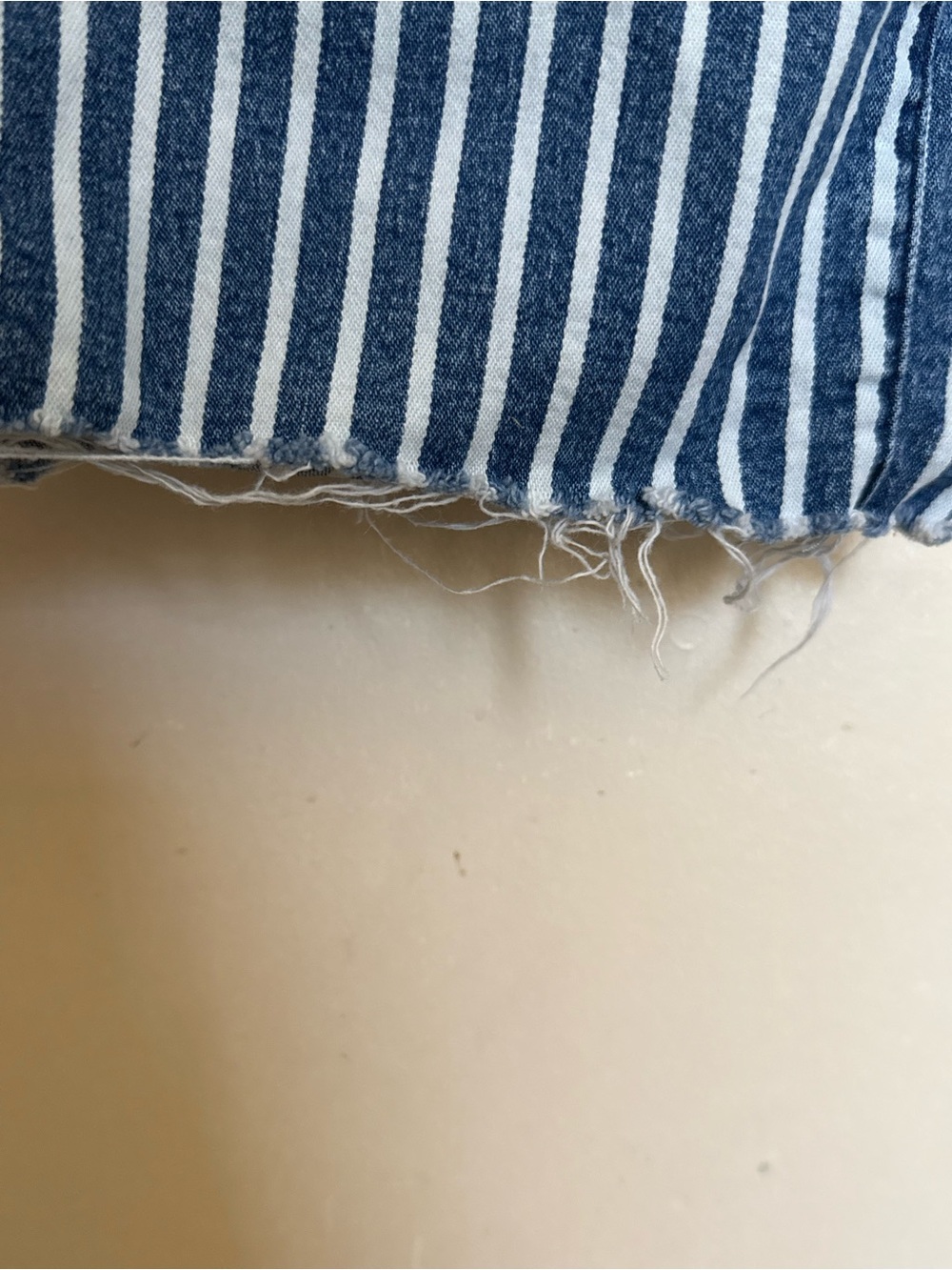 Kensie Blue and White Vertical-Striped Wide-Leg Jeans - Picture 6 of 8